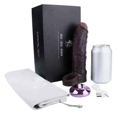 Hugo 7.1"×2" Black Vibrating Penis Sleeve | 10 Vibration Modes Remote Control